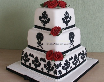 Single Tier Square White Wedding Cake with fondant rose sugar flowers, Sudbury Wedding Cakes, Suffolk Wedding Cakes